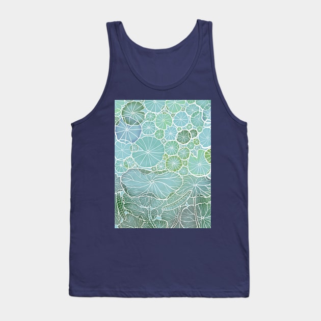 Water Lily Leafs Tank Top by Cheese_Wen Art